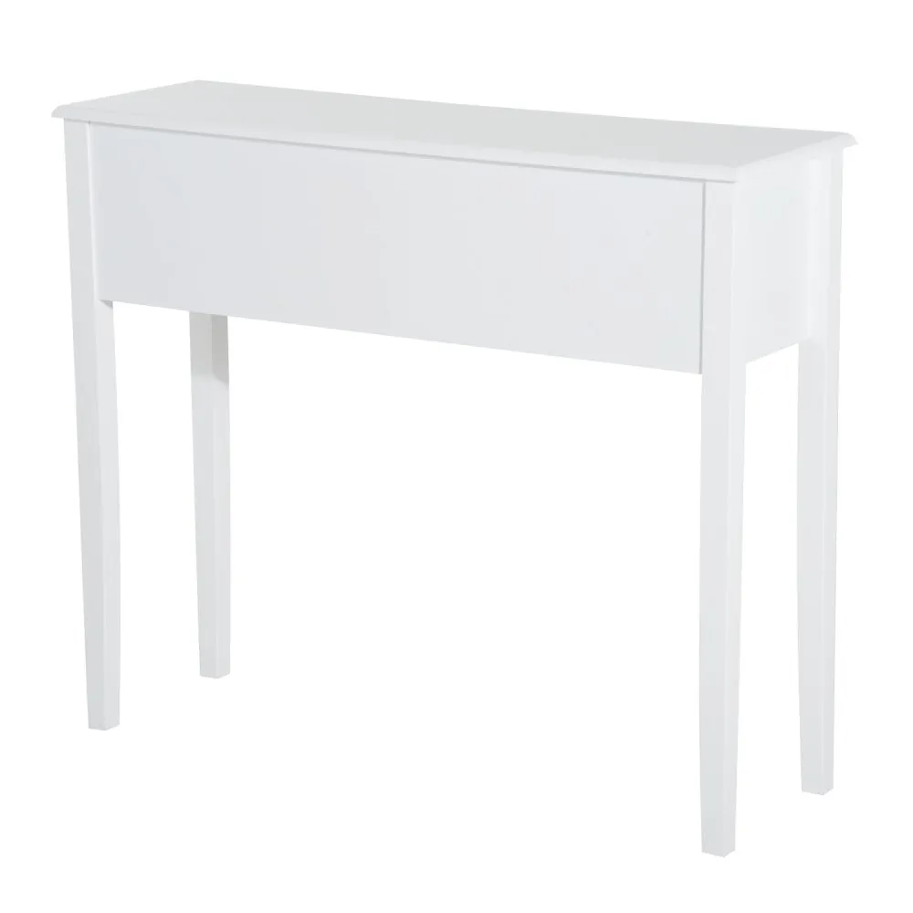 100Wx32Dx85H cm 3-Drawer Dressing Table Entrance Console Table Makeup Desk with Storage in-White