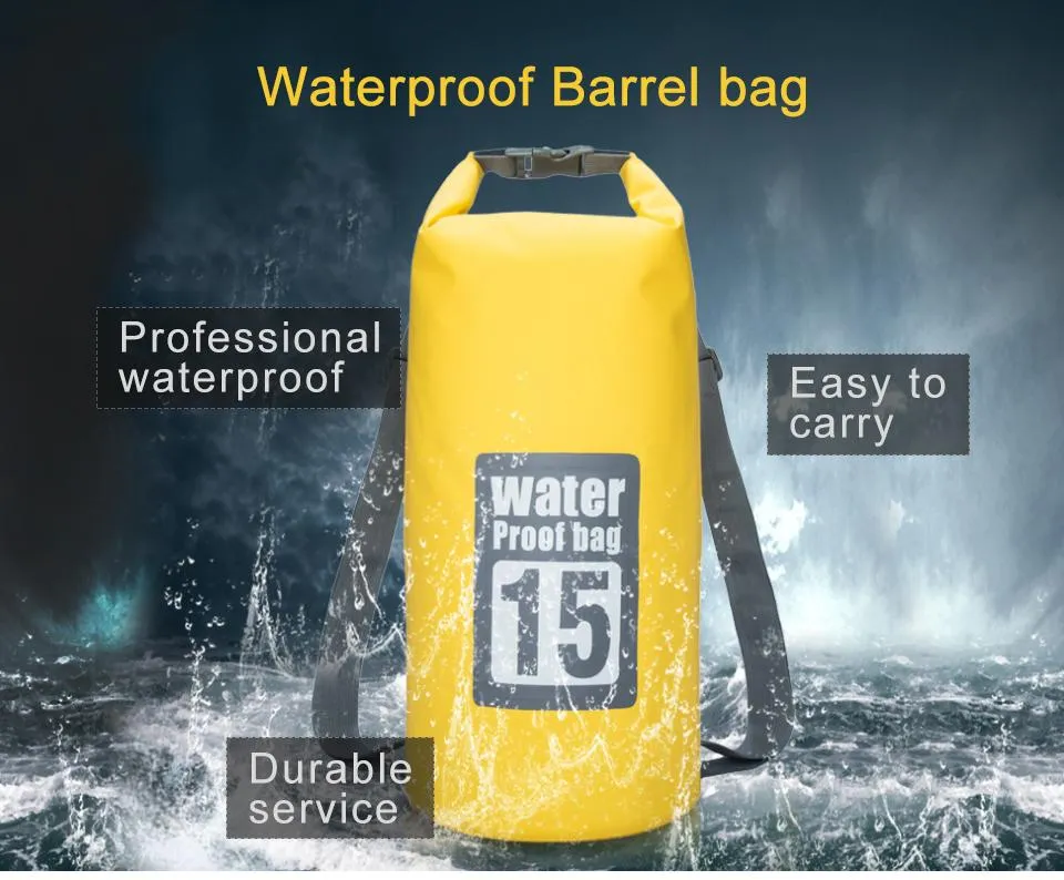 15L/20L WATERPROOF DRY STORAGE BAGS (RAFTING)