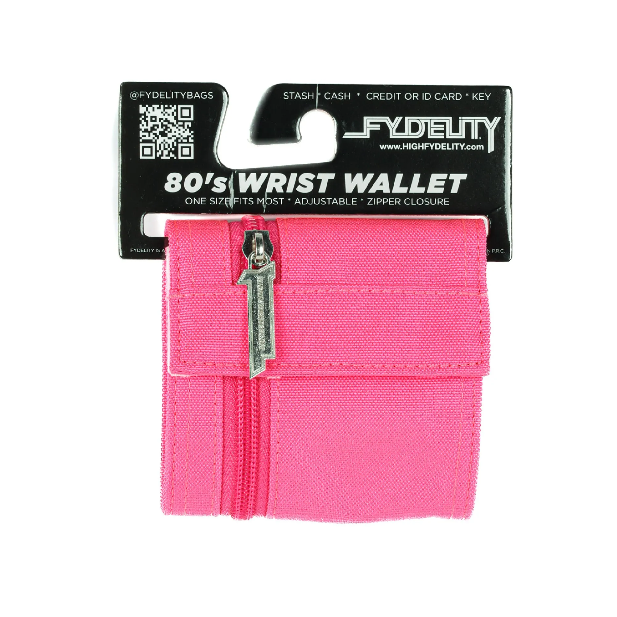 80's Wrist Wallet | Neon Pink