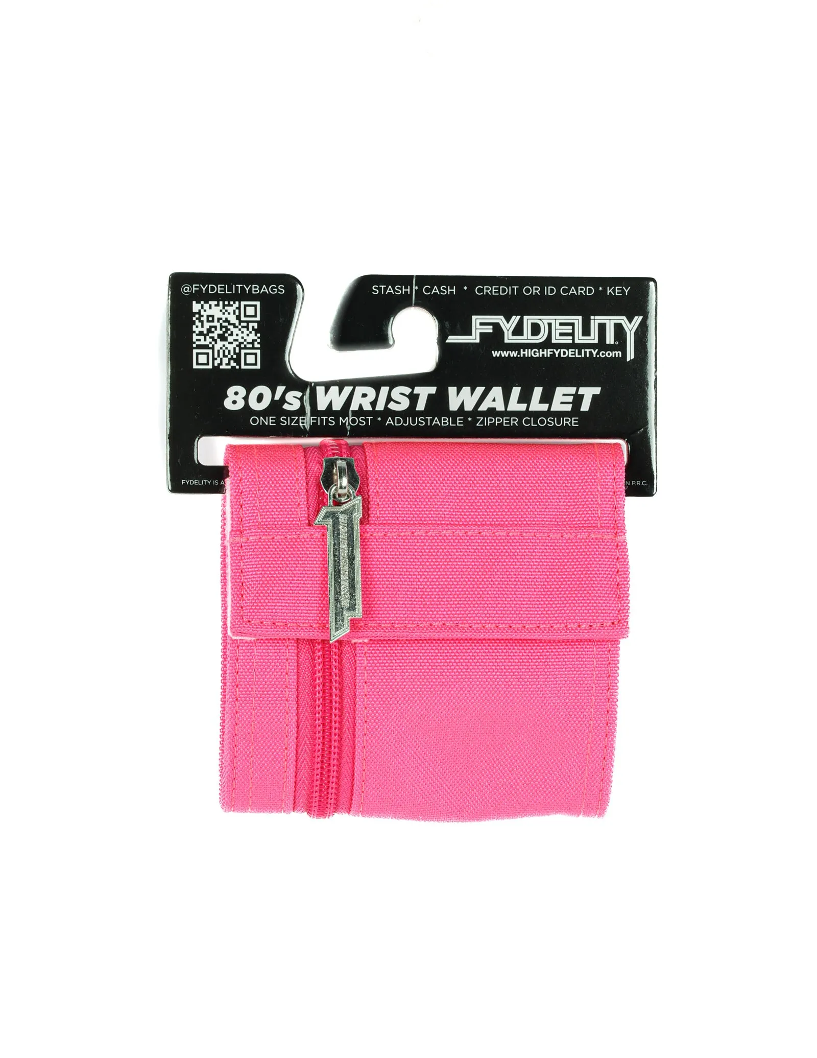 80's Wrist Wallet | Neon Pink