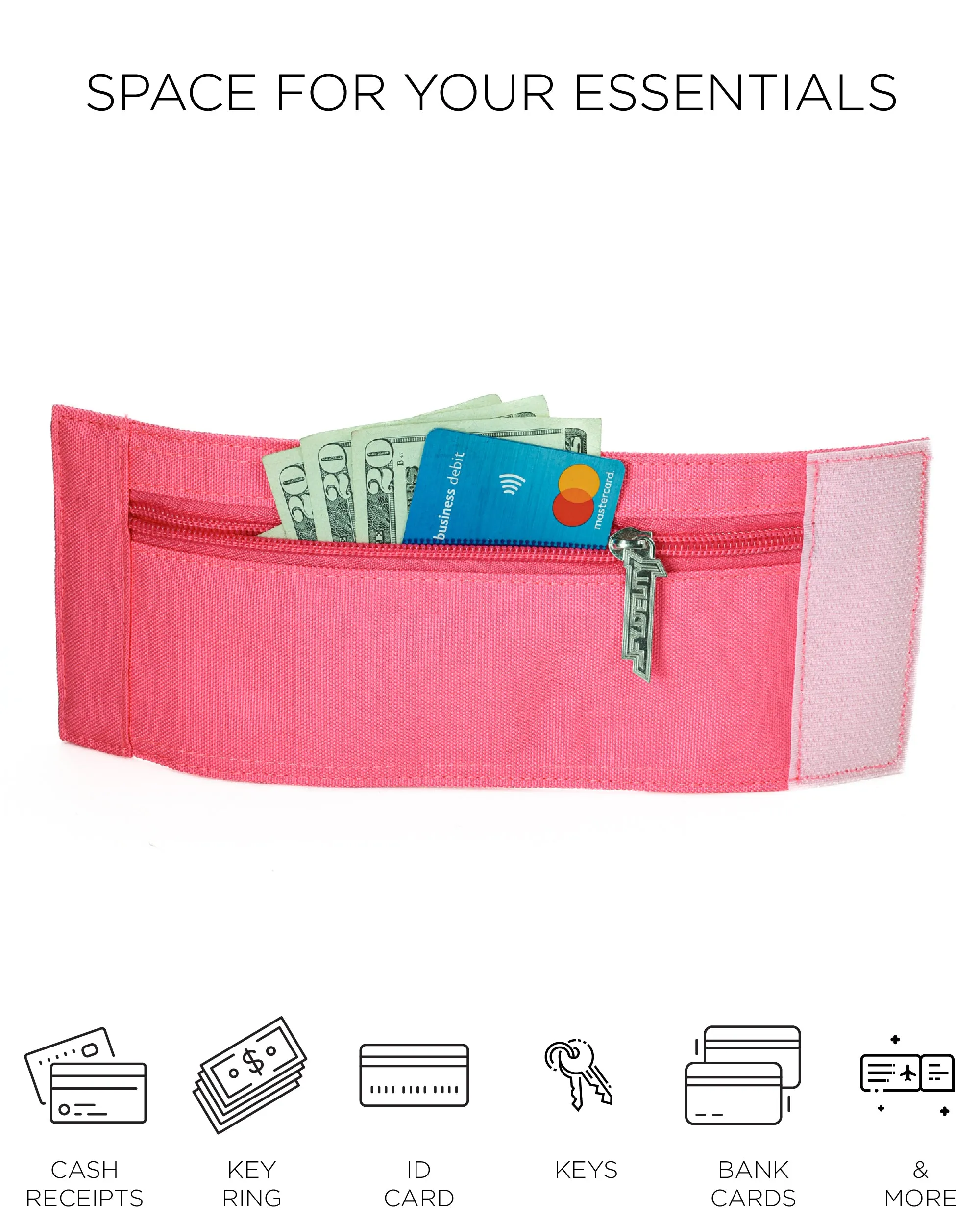 80's Wrist Wallet | Neon Pink