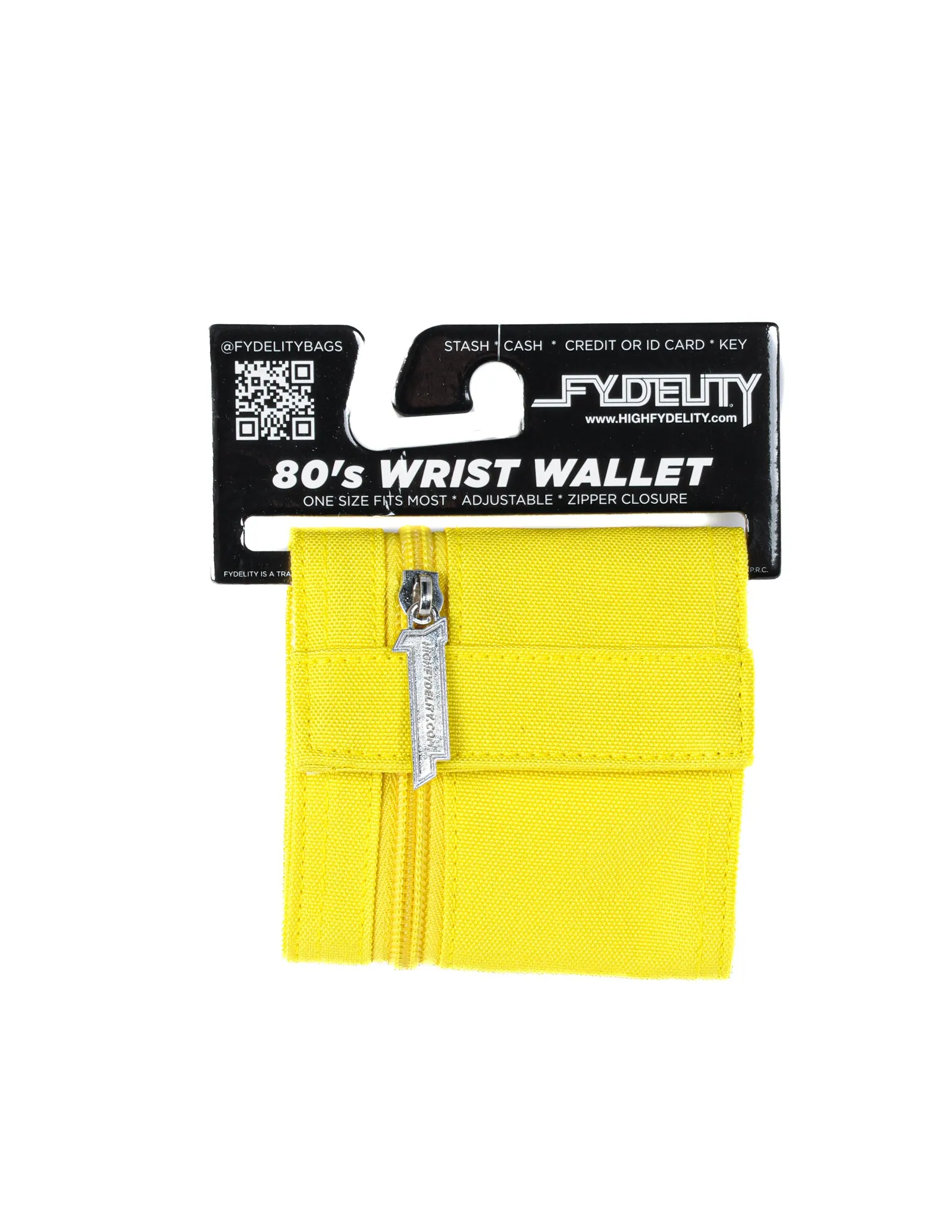 80's Wrist Wallet | Neon Yellow