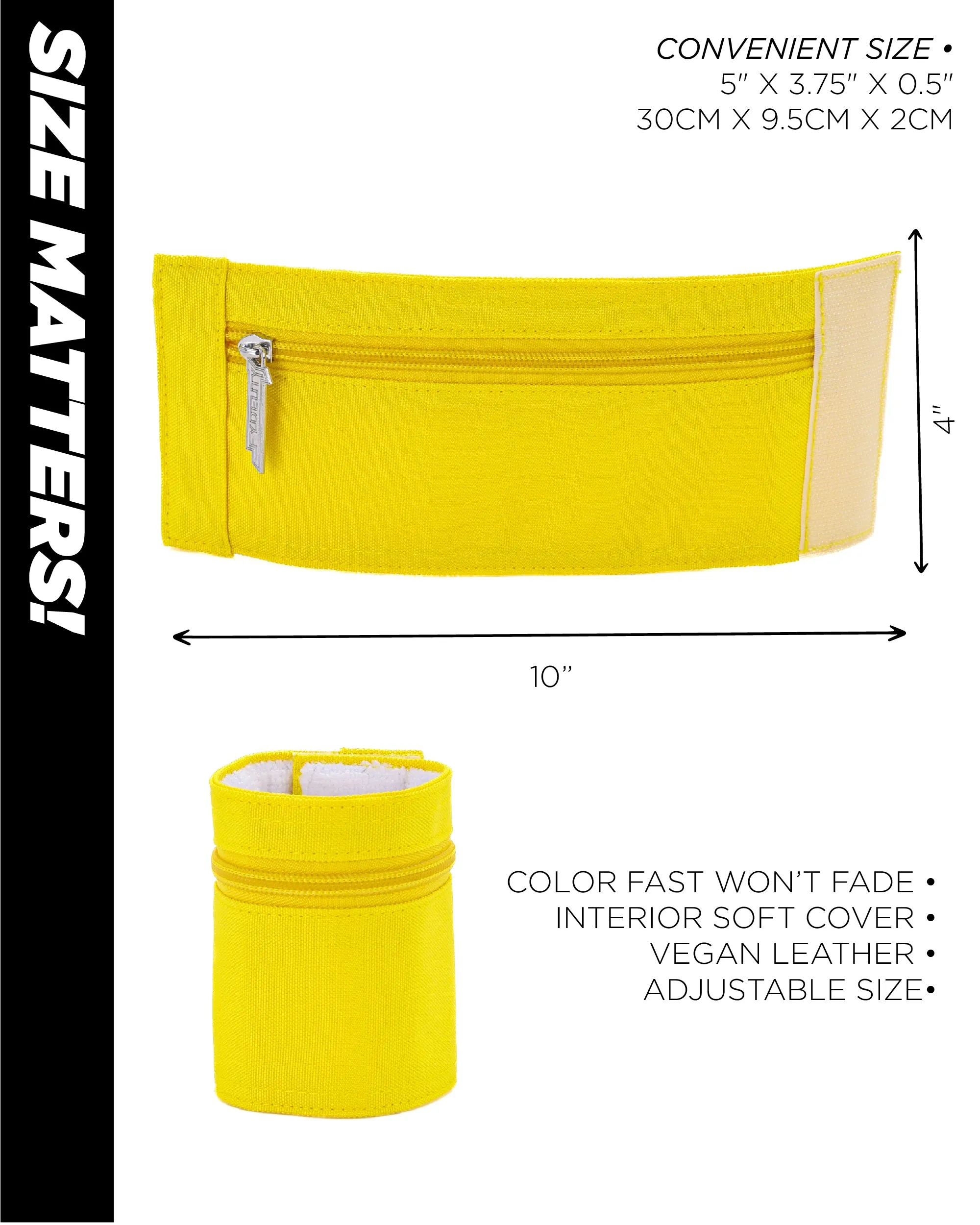 80's Wrist Wallet | Neon Yellow