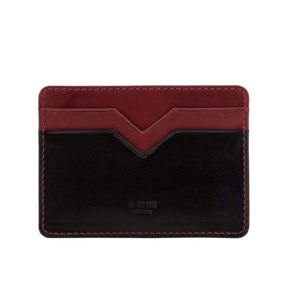 A-SLIM Minimalist Leather Wallet Yaiba - Black