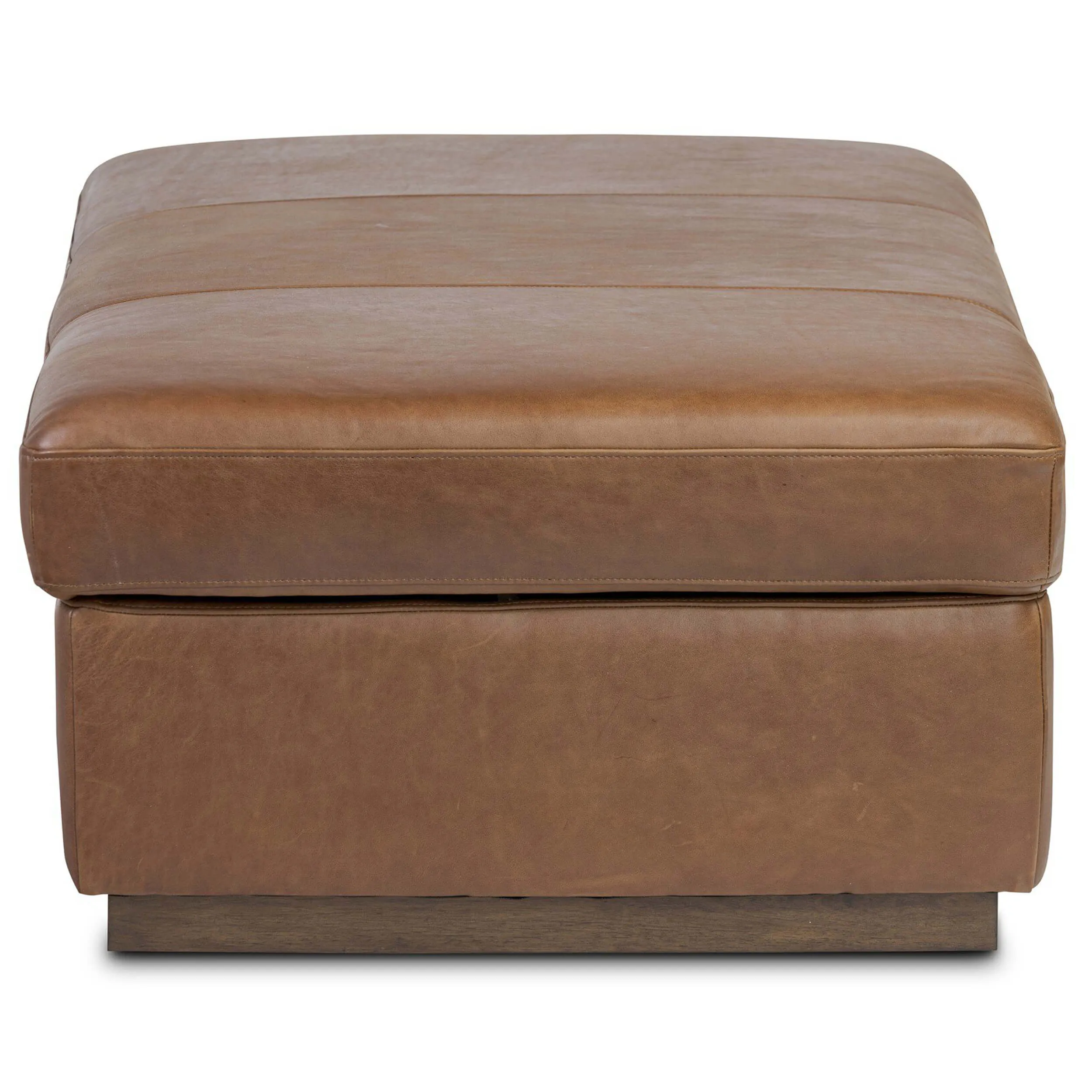 Alec Leather Storage Ottoman