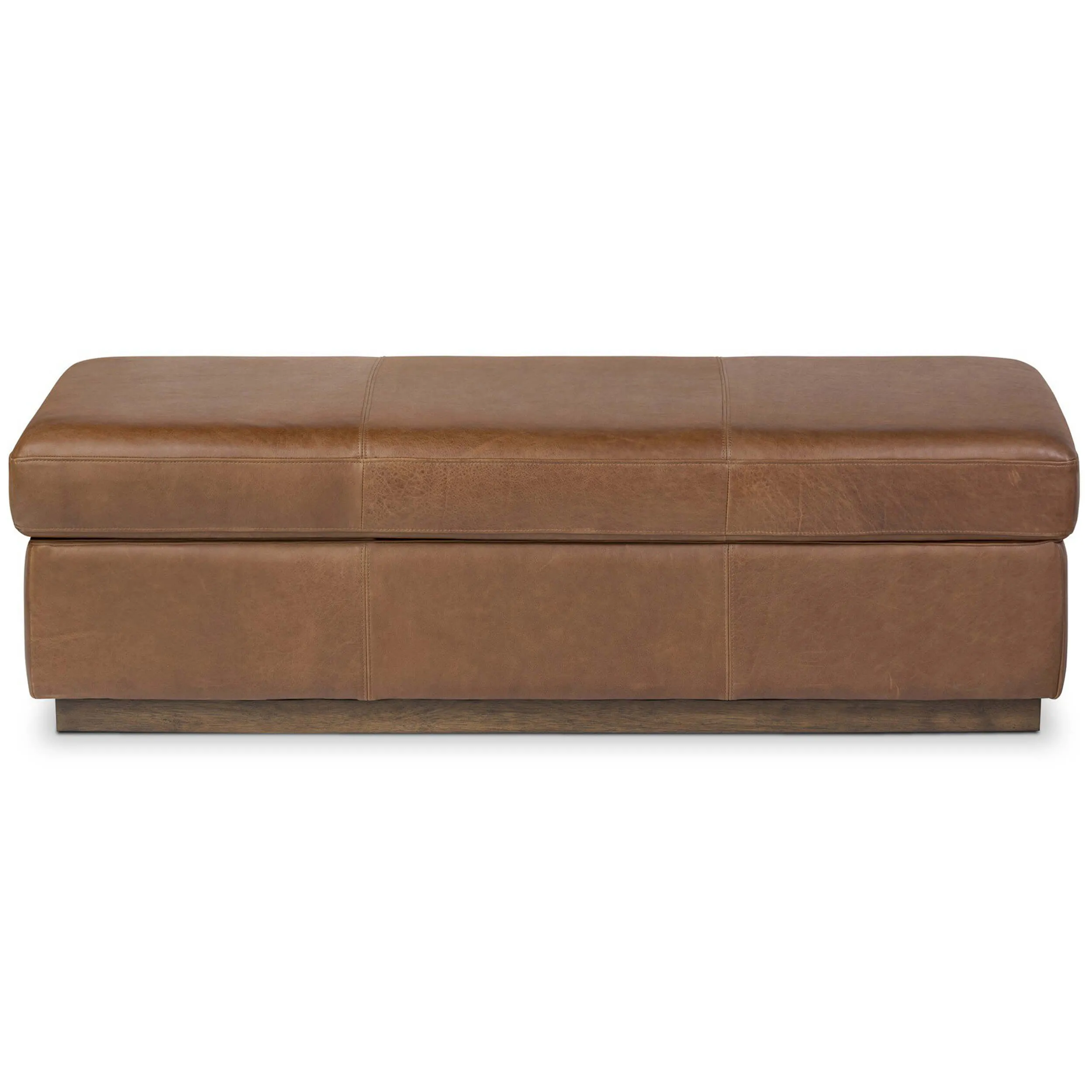 Alec Leather Storage Ottoman