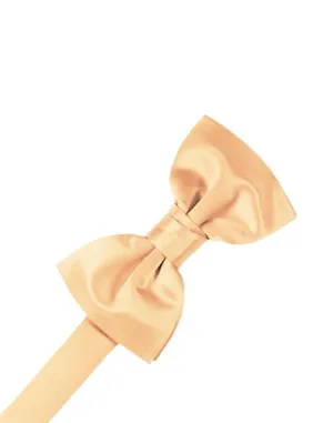 Apricot Luxury Satin Kids Bow Tie