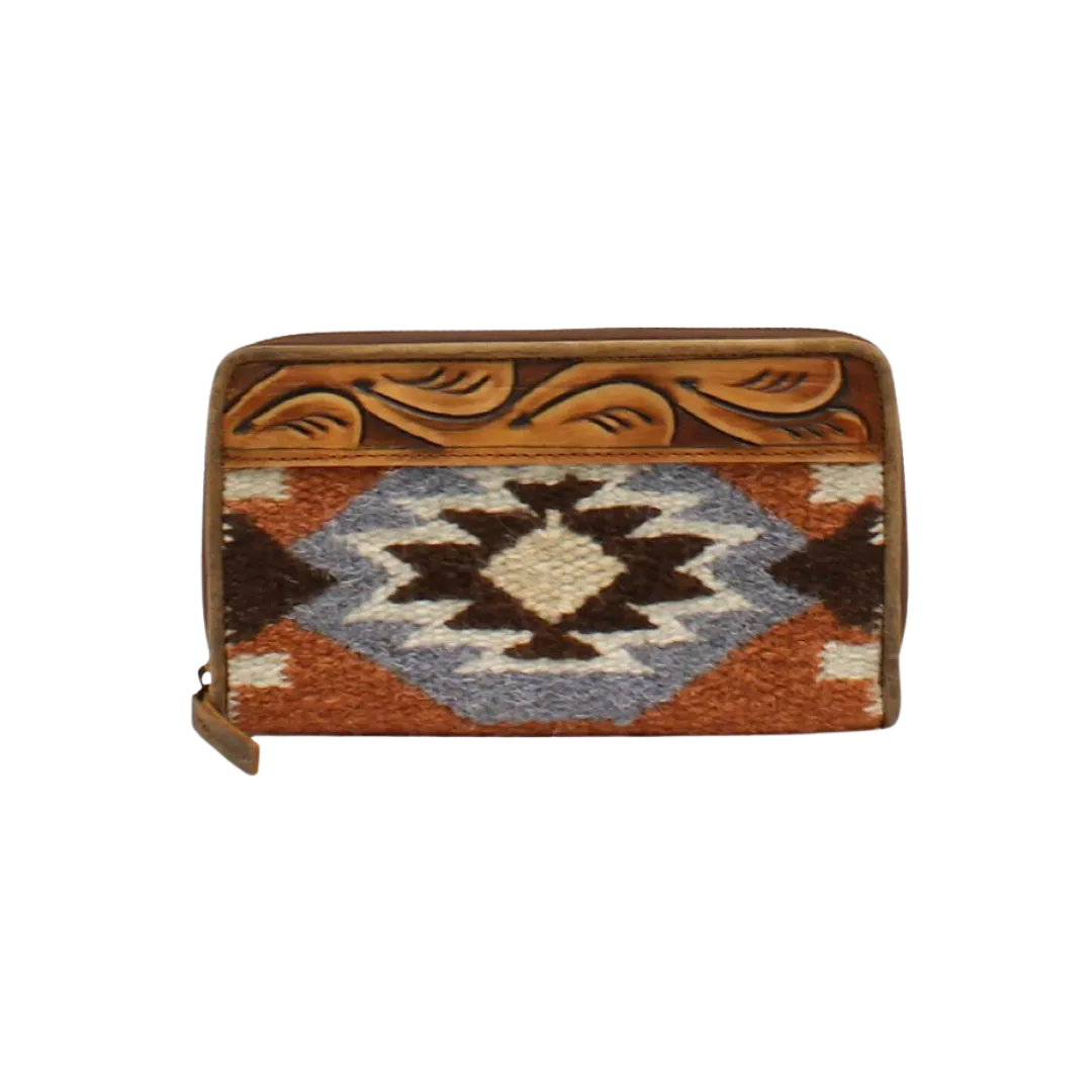 Ariat M&F Women's Brown Blanket Tooled Wallet