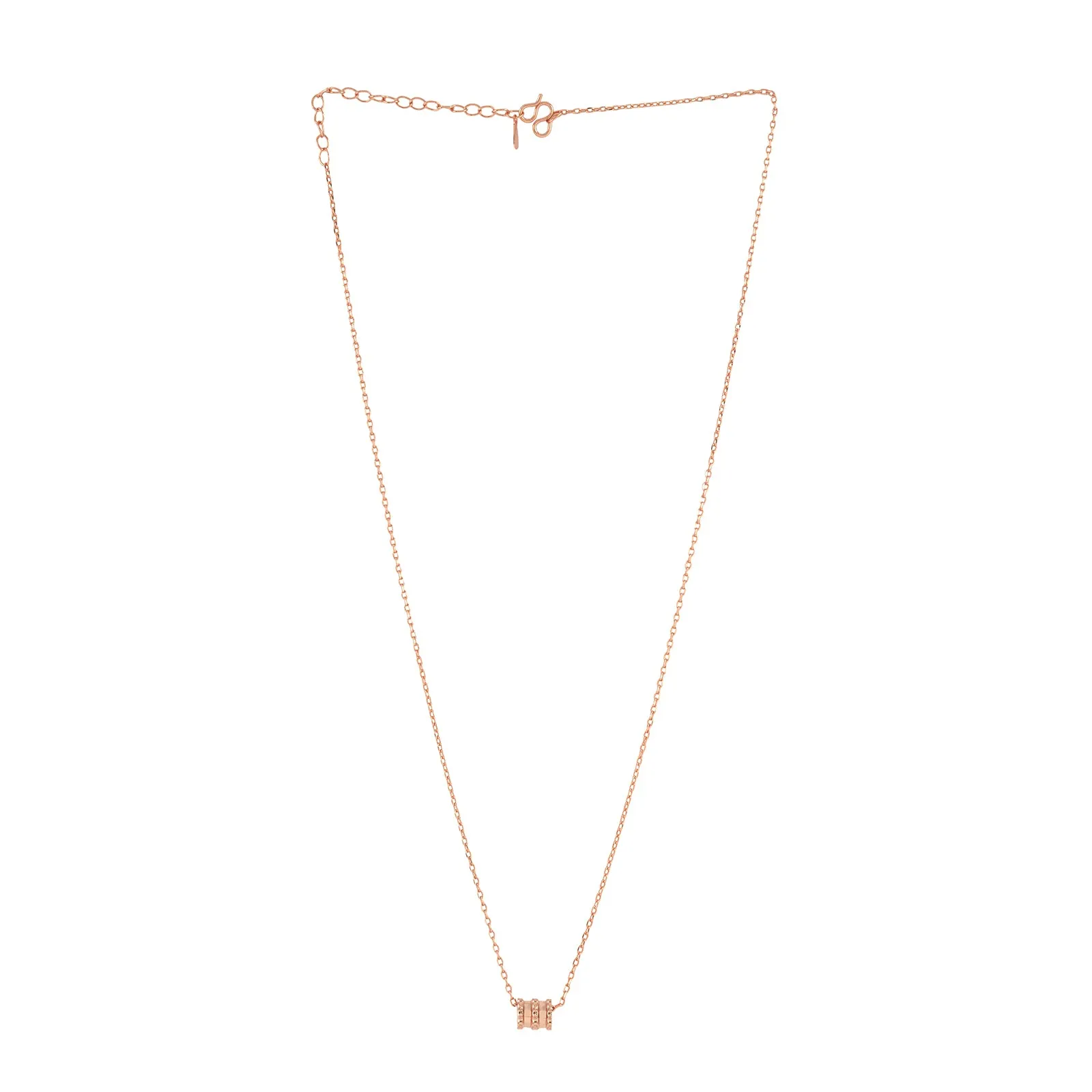 Auburn Barrel Rose Gold Necklace