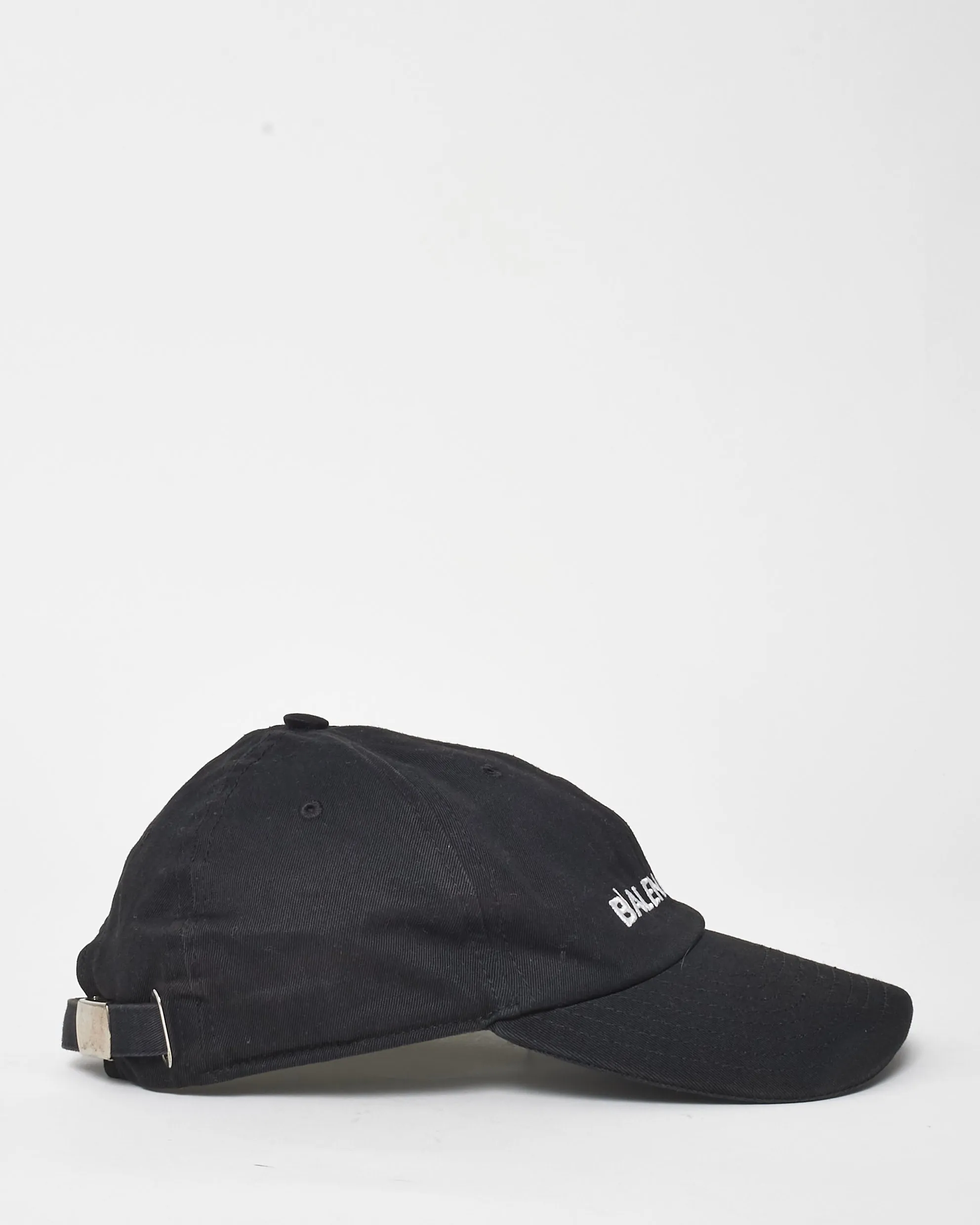 Balenciaga Black White Logo Baseball Cap