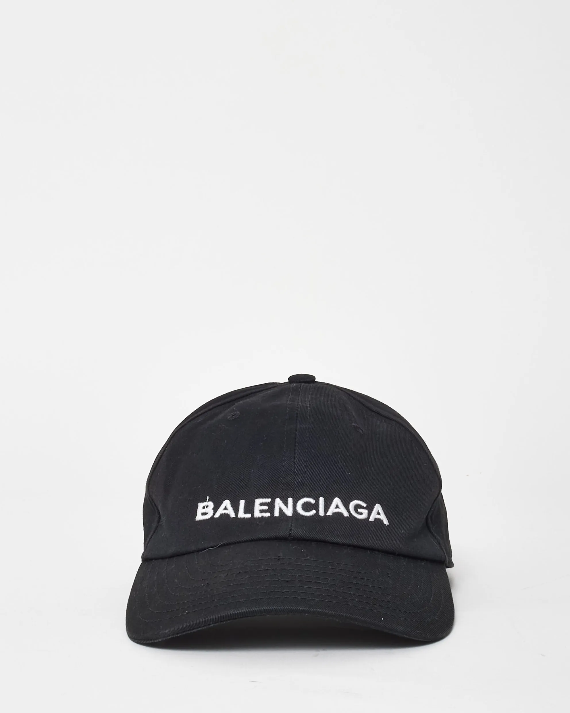 Balenciaga Black White Logo Baseball Cap