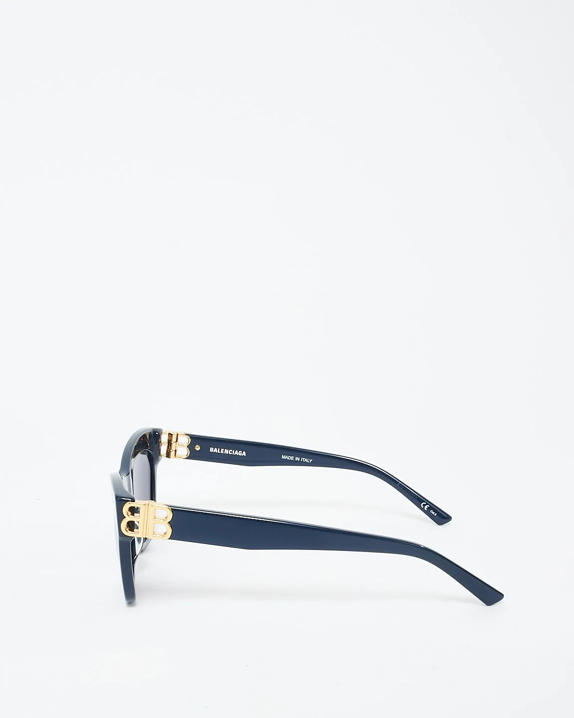 Balenciaga Navy Blue Acetate BB Logo  BB0132S Sunglasses