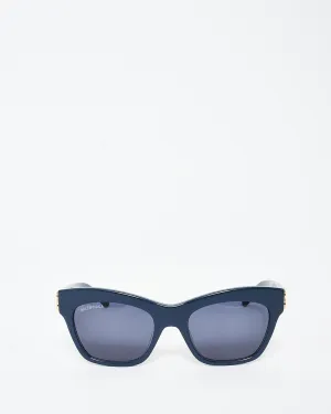 Balenciaga Navy Blue Acetate BB Logo  BB0132S Sunglasses