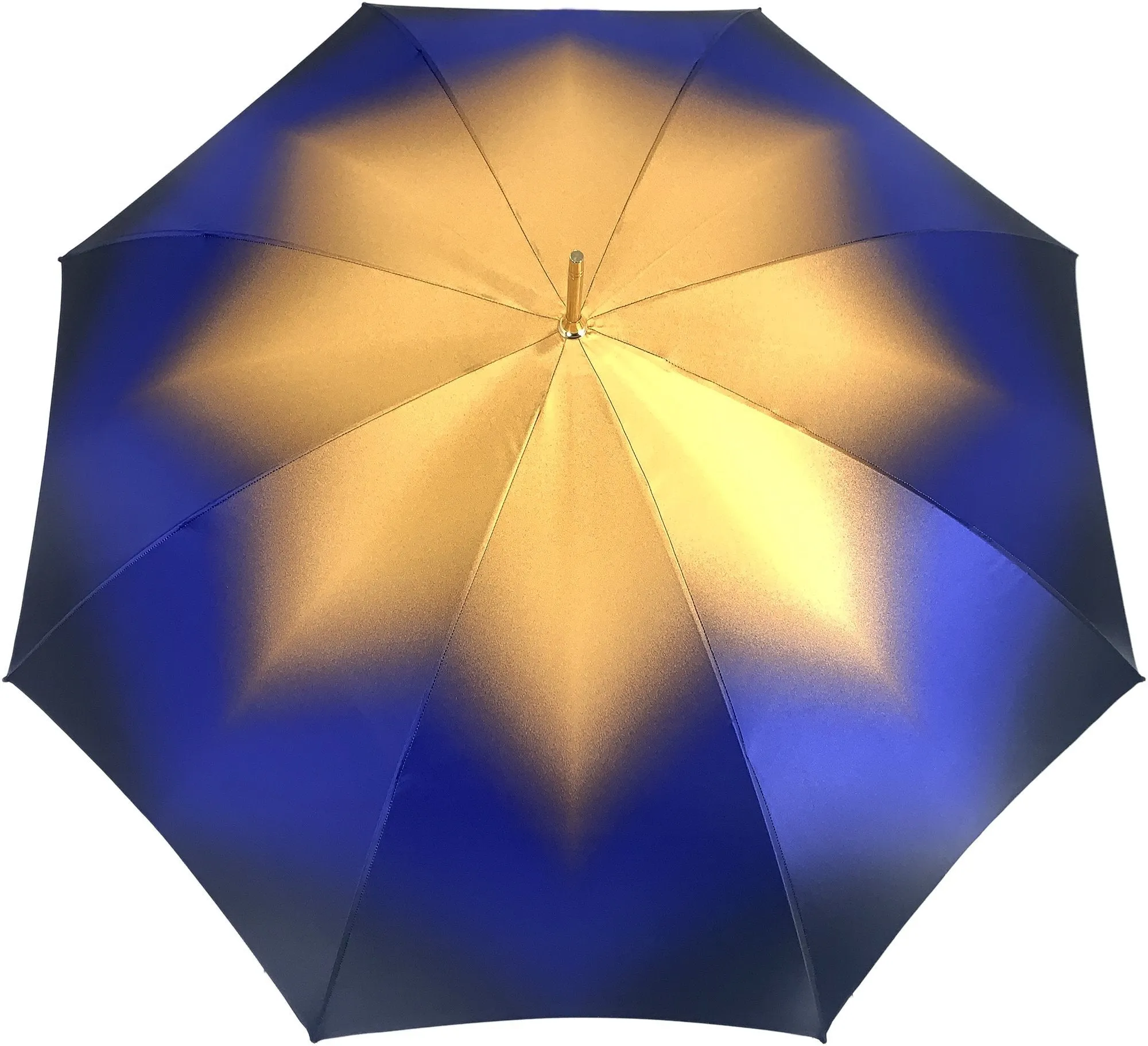 Beautiful Double Canopy Umbrella in a Luxurious blue Satin