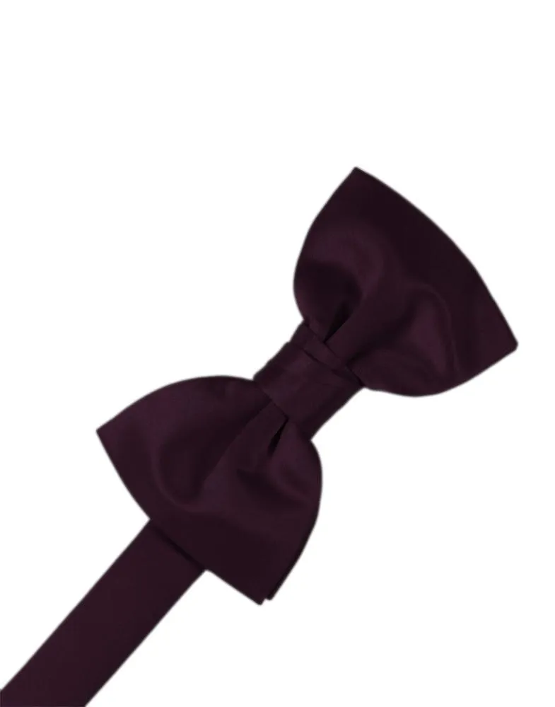 Berry Luxury Satin Kids Bow Tie