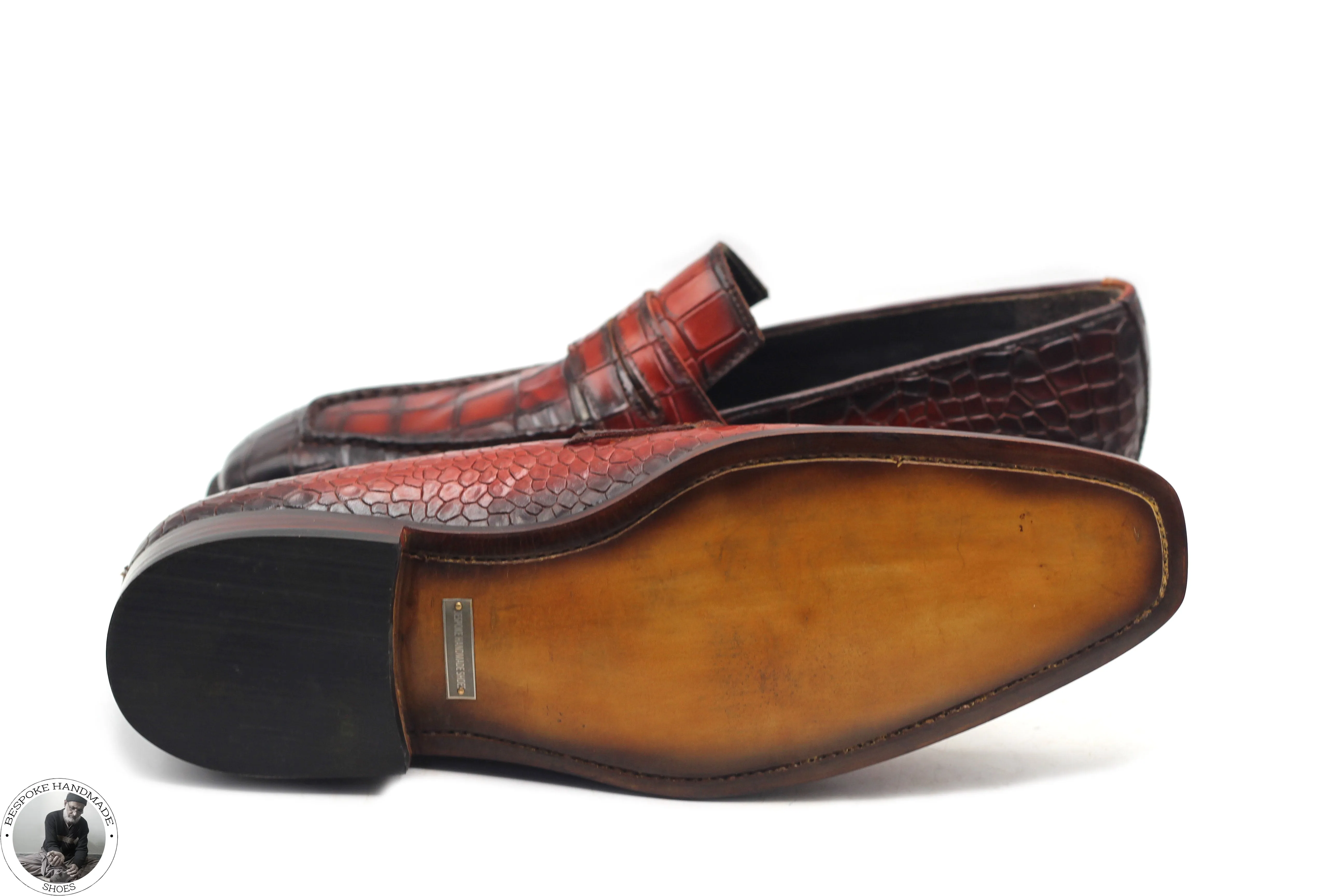 Bespoke Premium Quality Red Leather Shoe