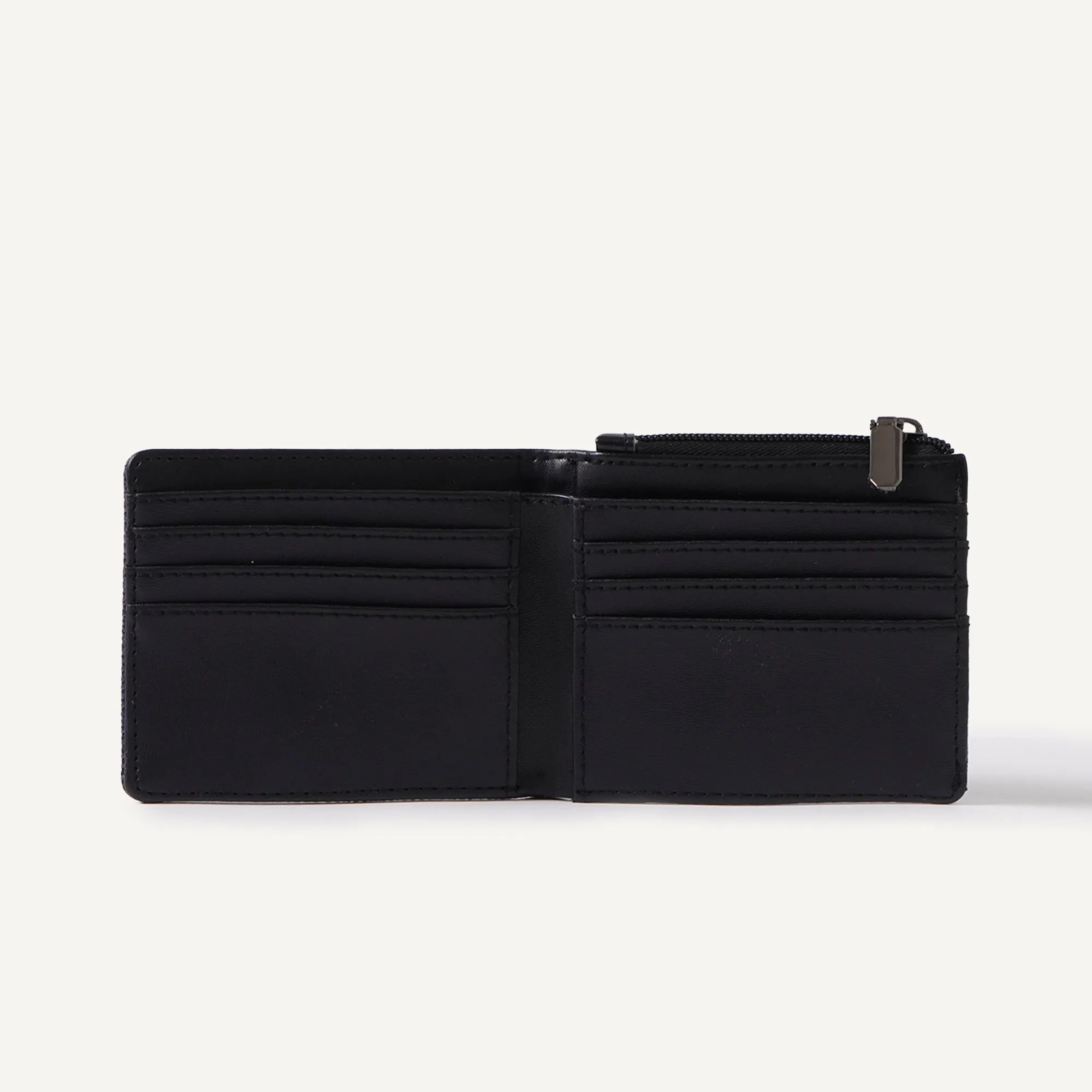 Bi-Fold Wallet With Zipper Detail