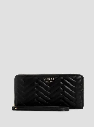 Black Anning Large Zip Wallet