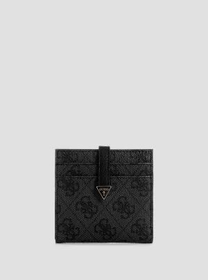 Black Logo Laurel Tab Card Case