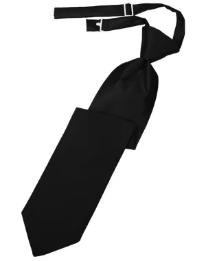 Black Luxury Satin Kids Necktie