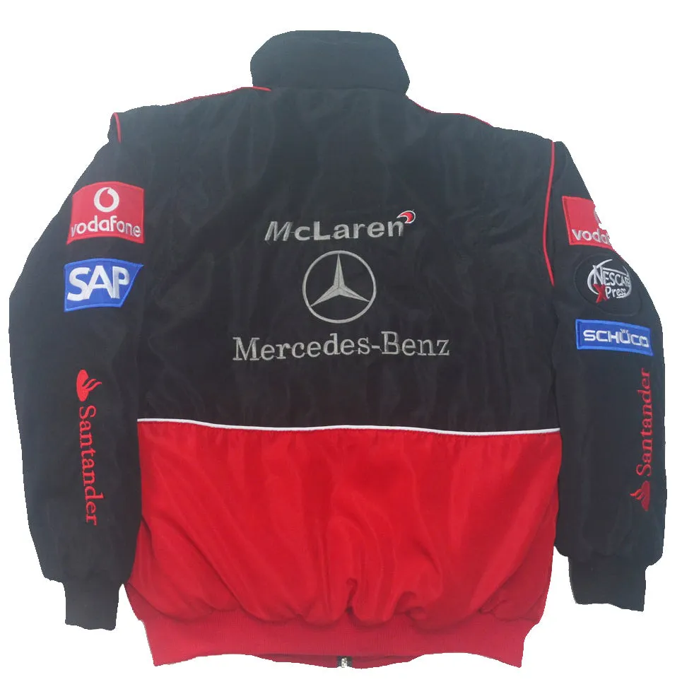 Black/Red Mercedes Vintage Racing Jacket