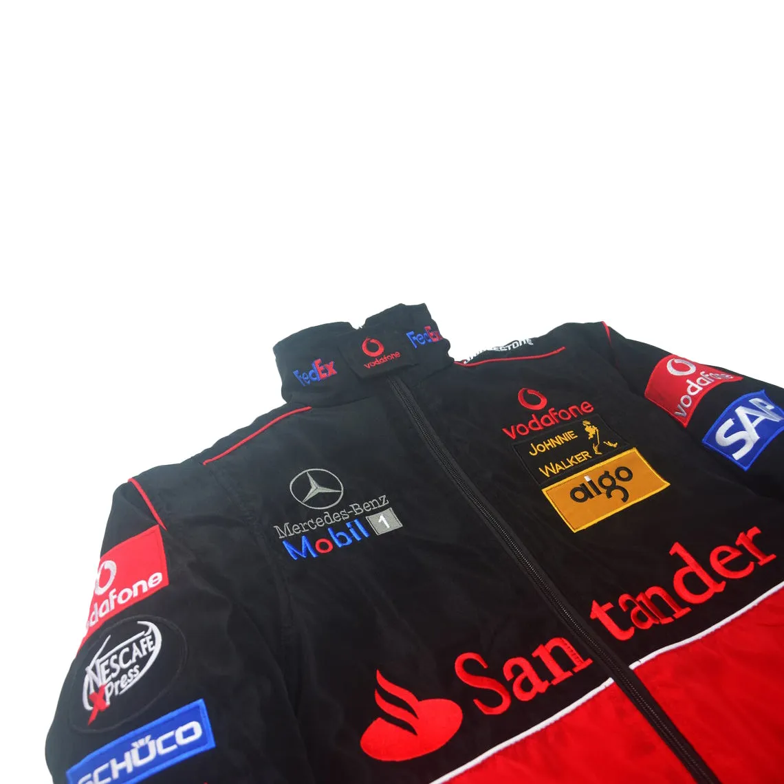 Black/Red Mercedes Vintage Racing Jacket