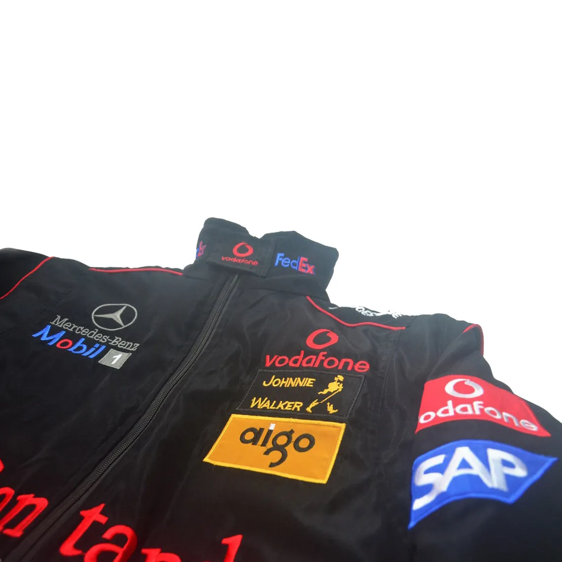 Black/Red Mercedes Vintage Racing Jacket