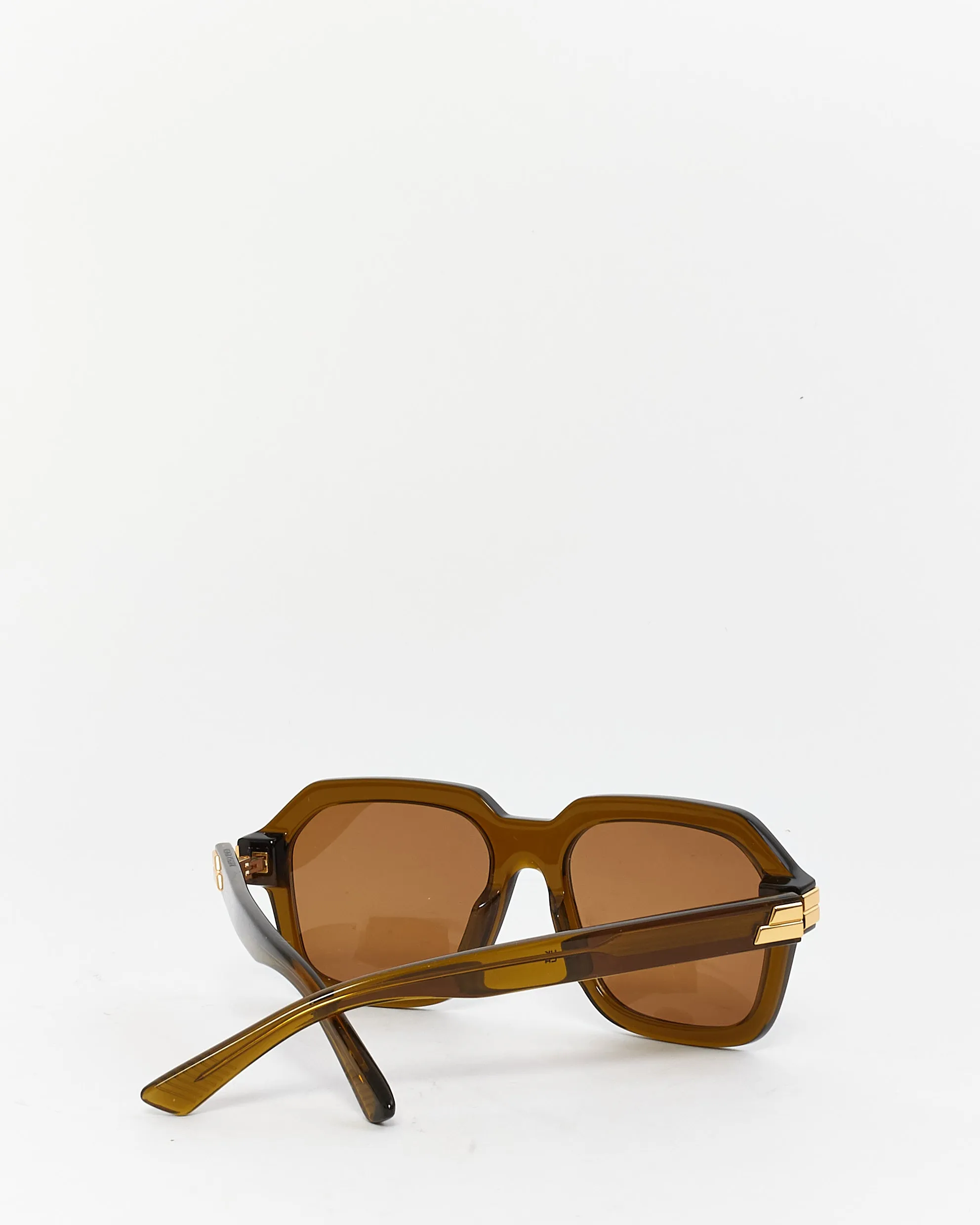 Bottega Veneta Army Green Cat.2 Oversized Sunglasses BV1123S