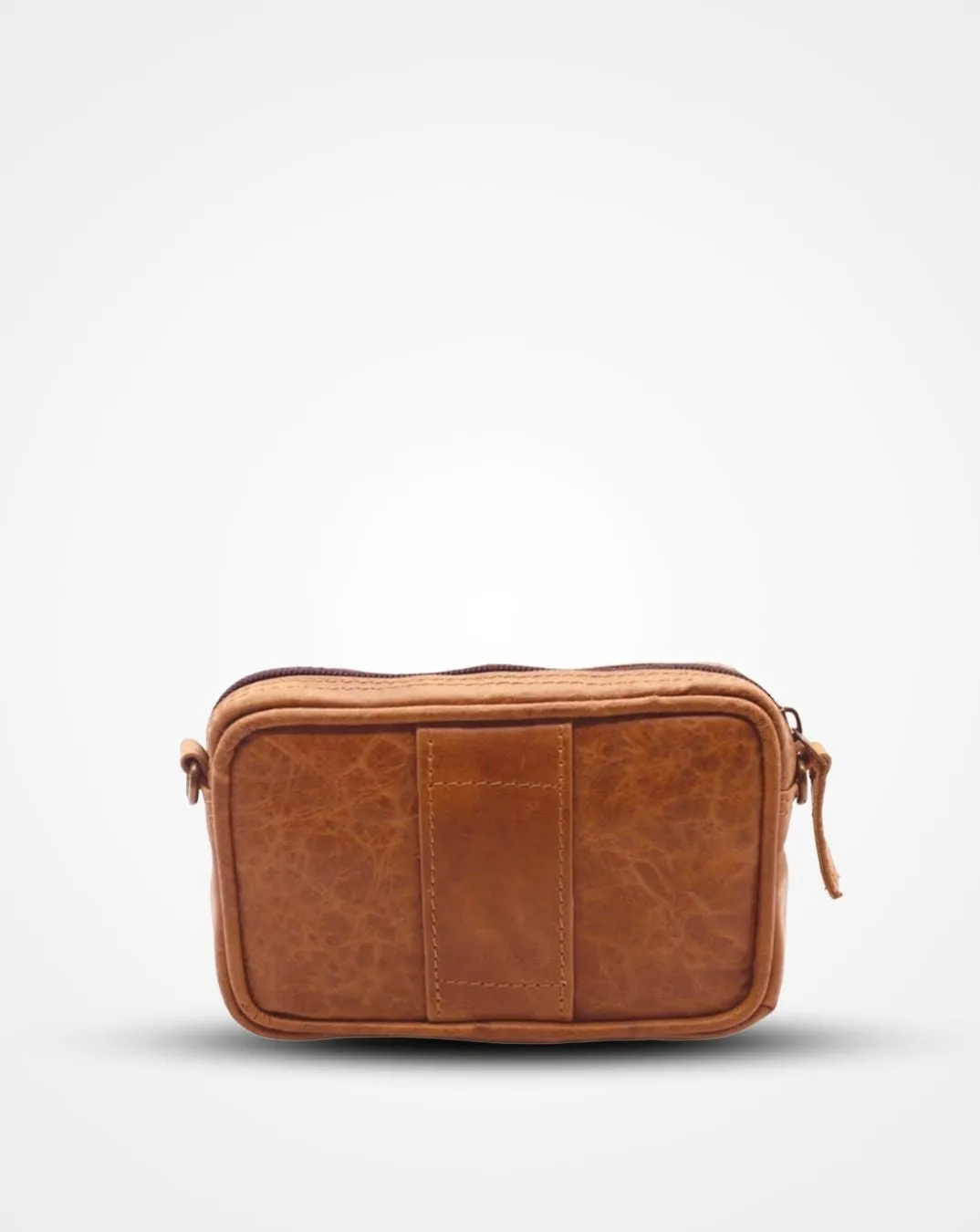 Brown Front Pocket Leather Bumbag/ Waist Bag