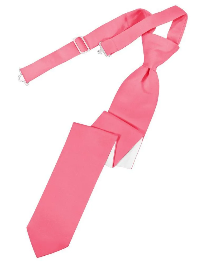 Bubblegum Luxury Satin Skinny Necktie