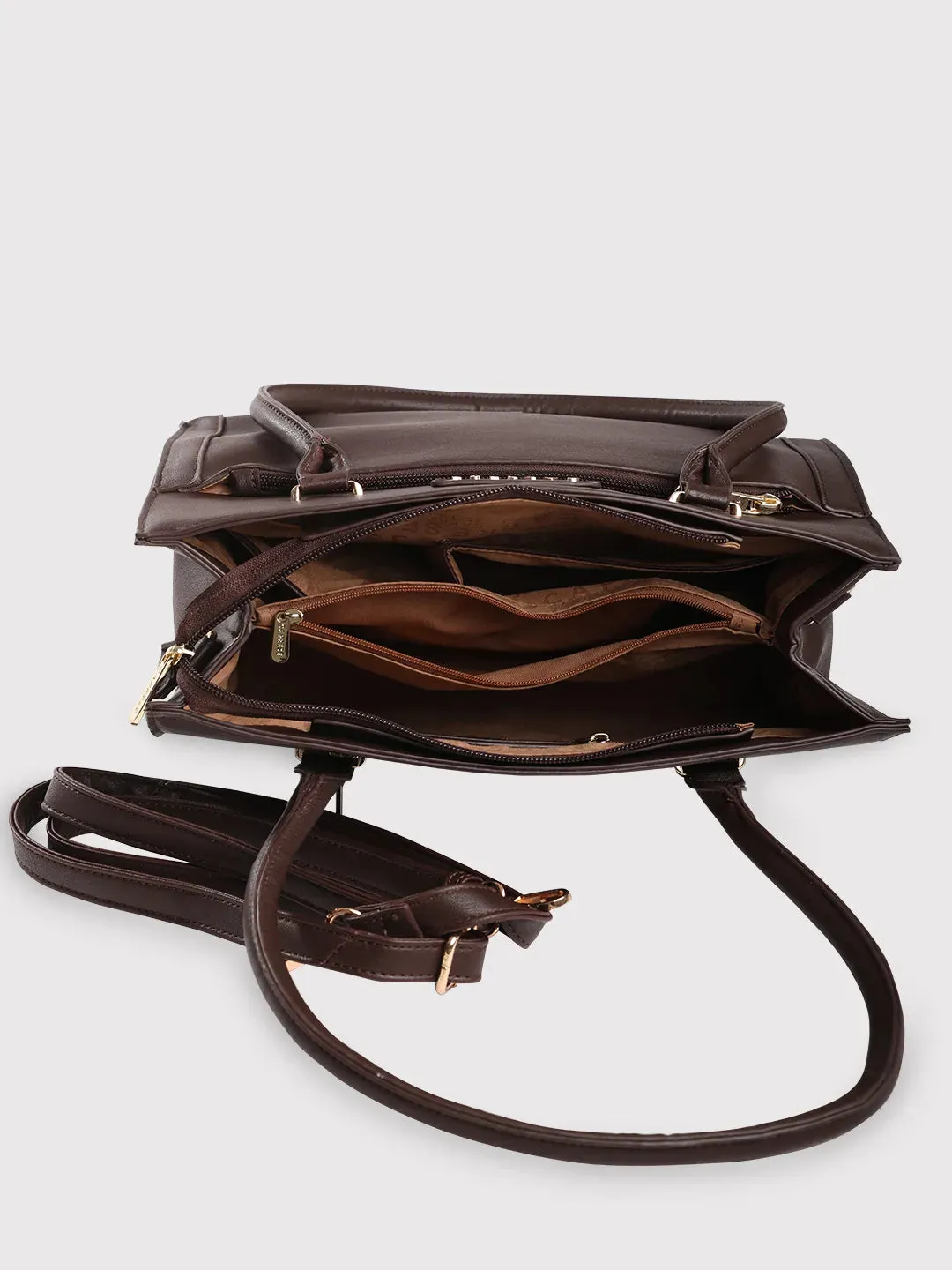 Caprese Dakota Satchel Medium Brown