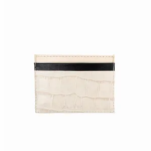 Clare V. - Adam's Card Case in Cream Croco