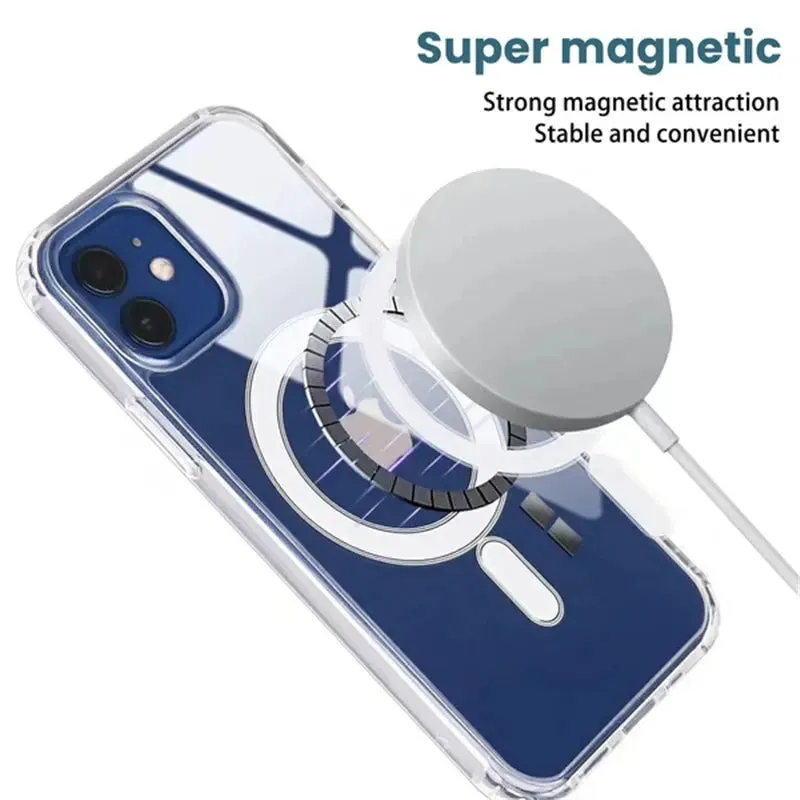 Clear Ultra Shockproof MagSafe Case for iPhone 15/14/13/12/11 Pro Max