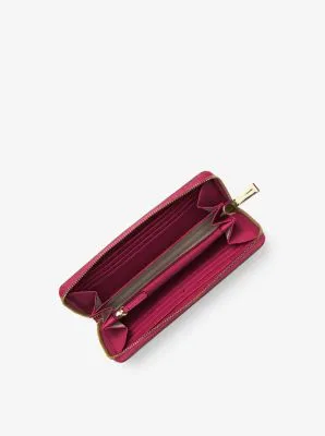 Color-Block Saffiano Leather Continental Wallet