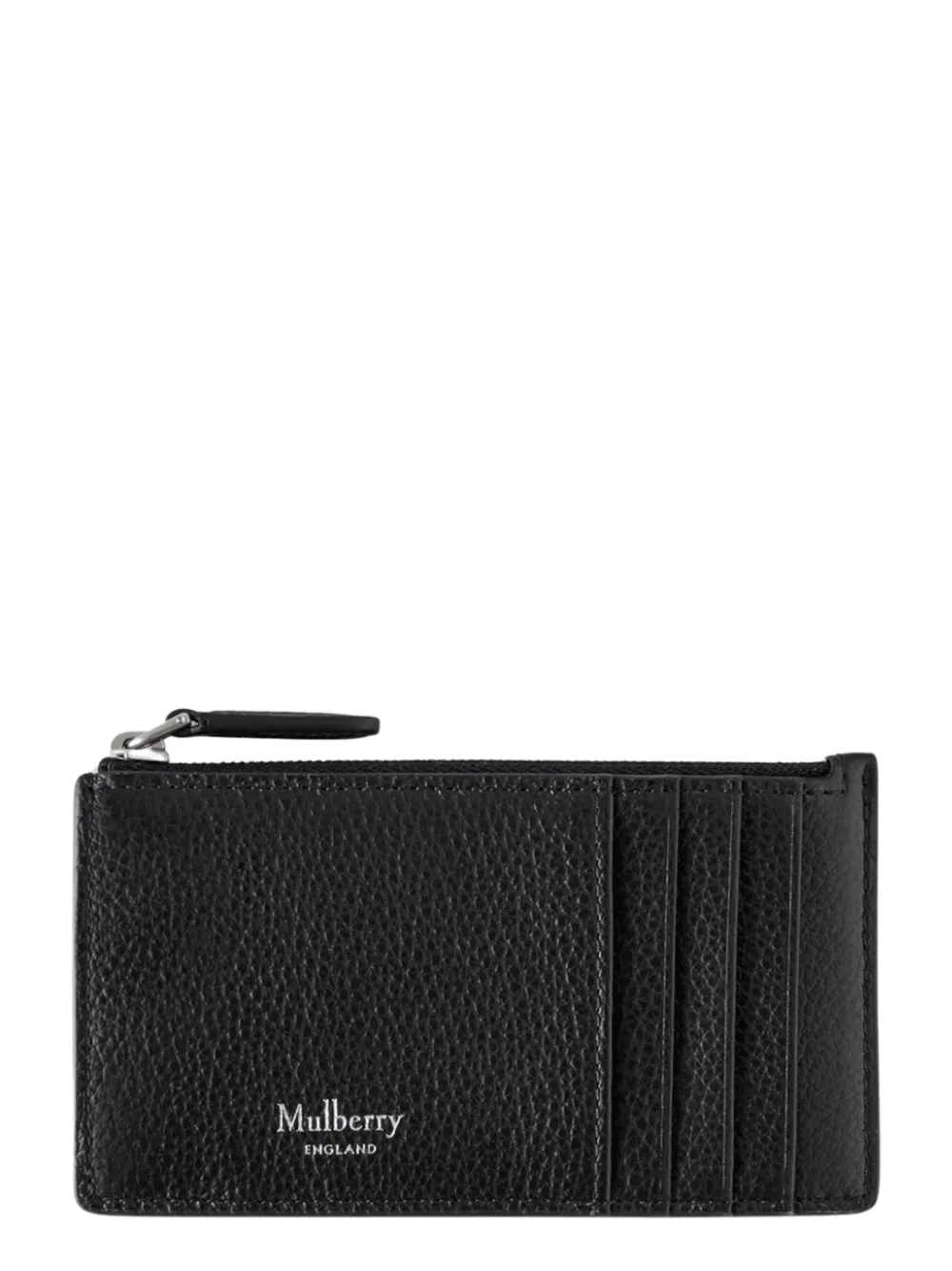 Continental Zipped Long Card Holder Small Classic Grain (Black)