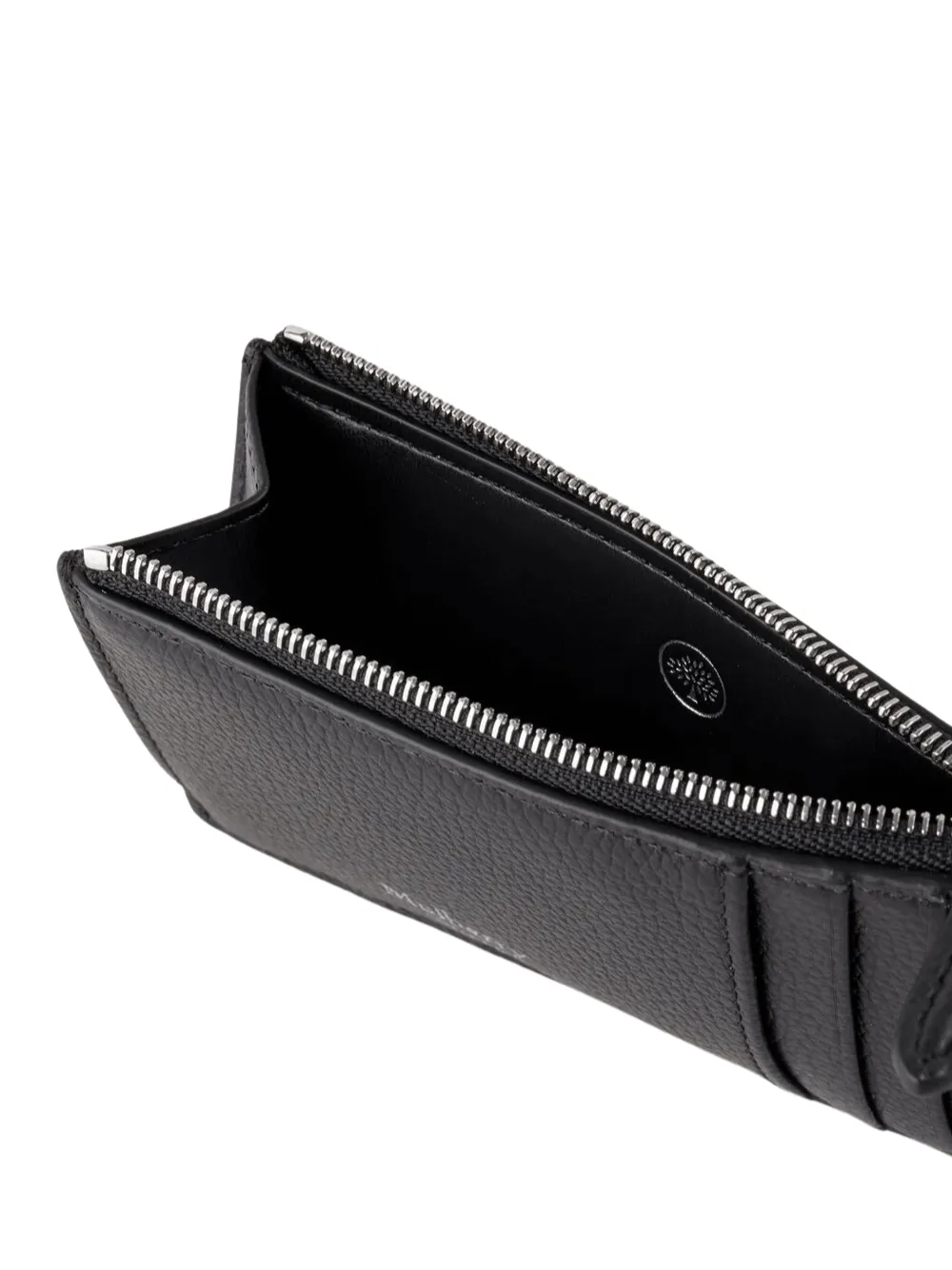 Continental Zipped Long Card Holder Small Classic Grain (Black)