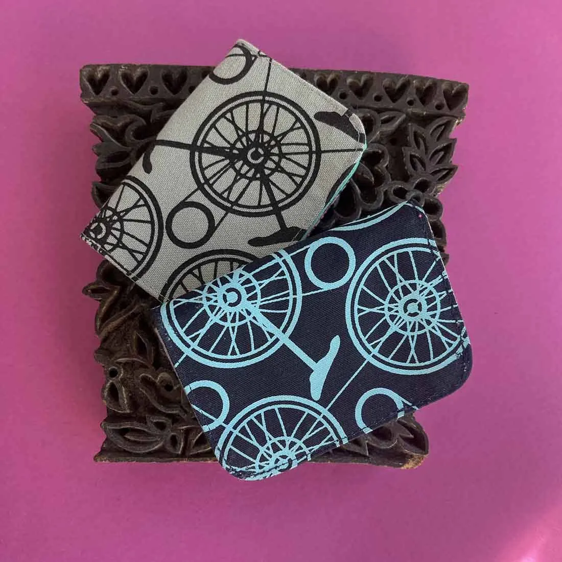 Cotton Cardholders Spring 2024 Prints! Blue Bikes