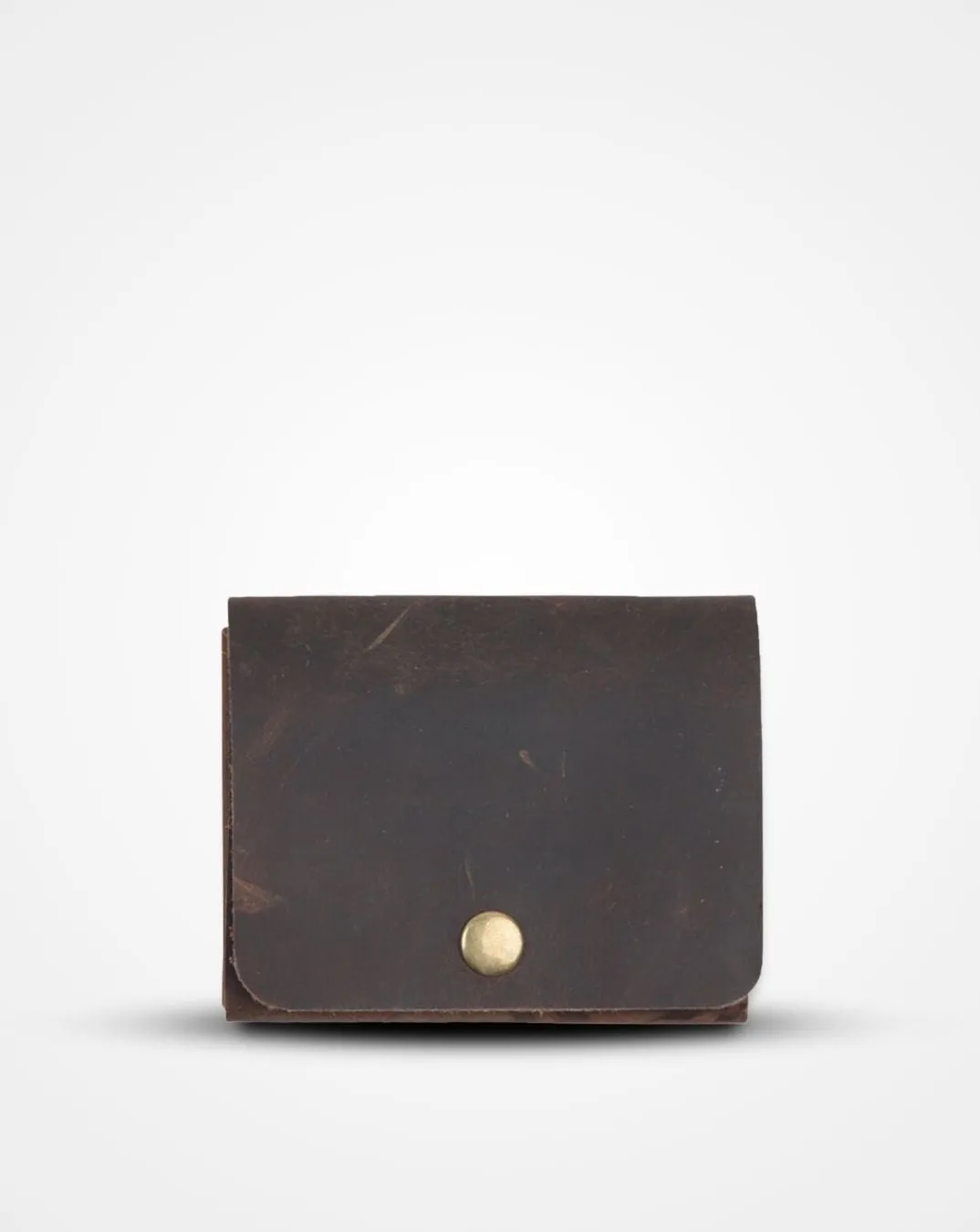 CRUSHED BROWN  NATIVE BATUA - SLIM LEATHER WALLET