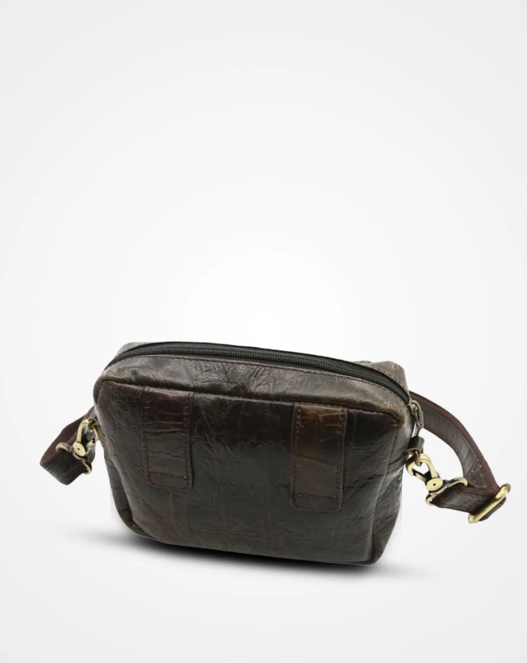 Dark Brown Leather Multipurpose Bumbag / Waist Bag