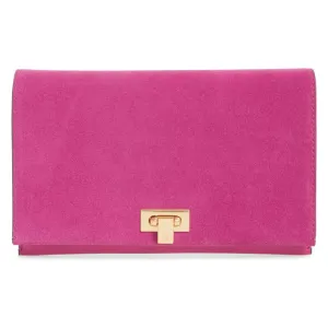 Diane Women's Genuine Leather Clutch Pink