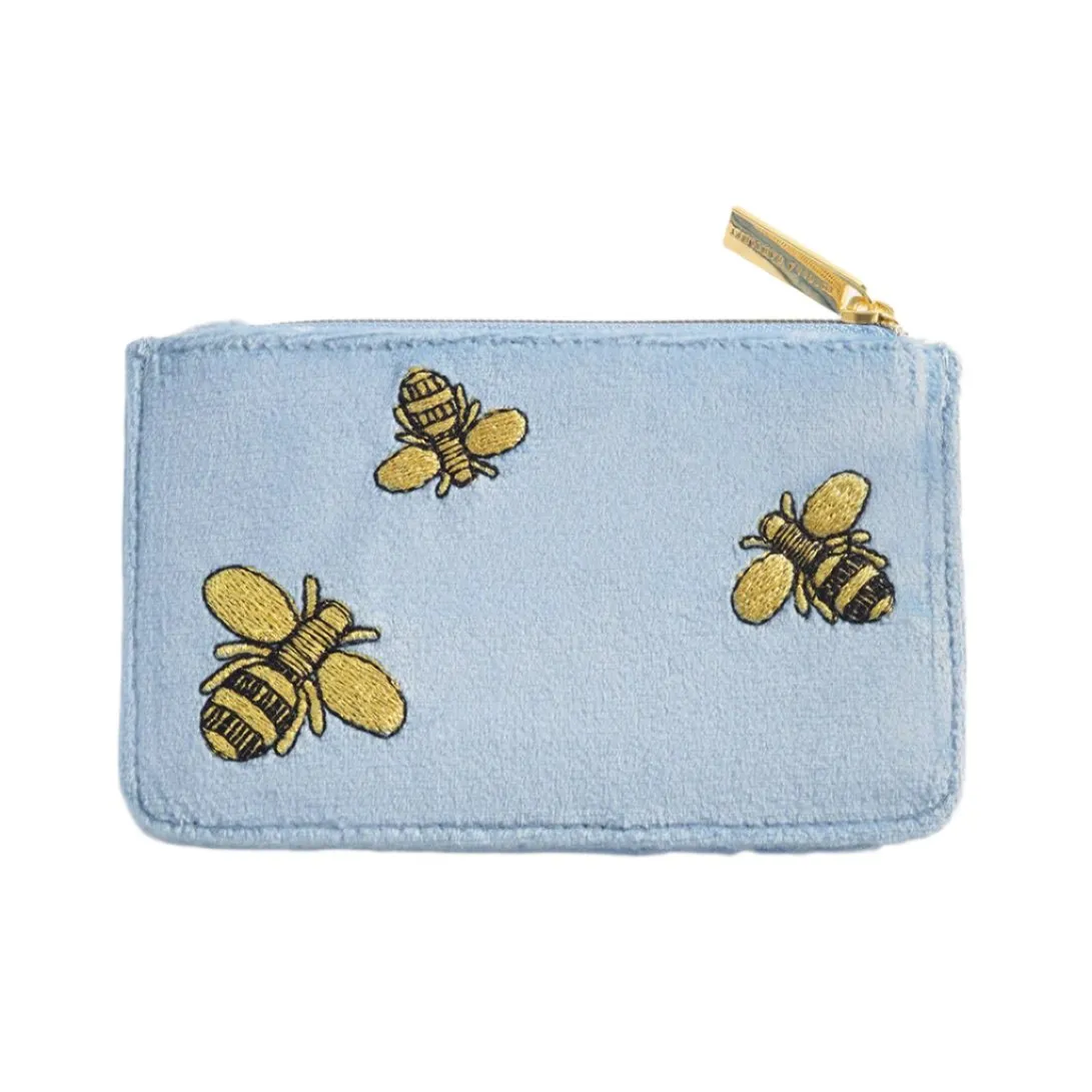 Embroidered Bees Card Wallet by Estella Bartlett