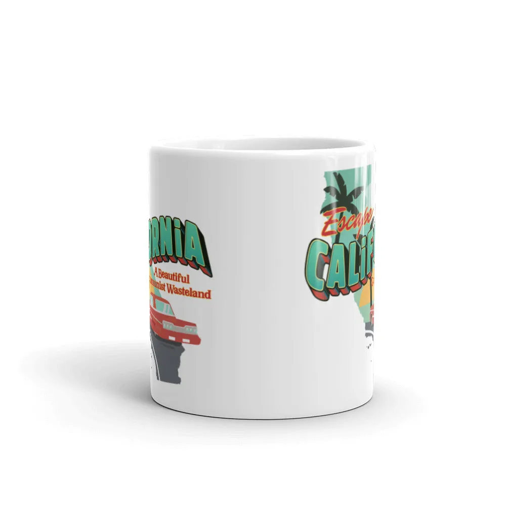 Escape California White glossy mug