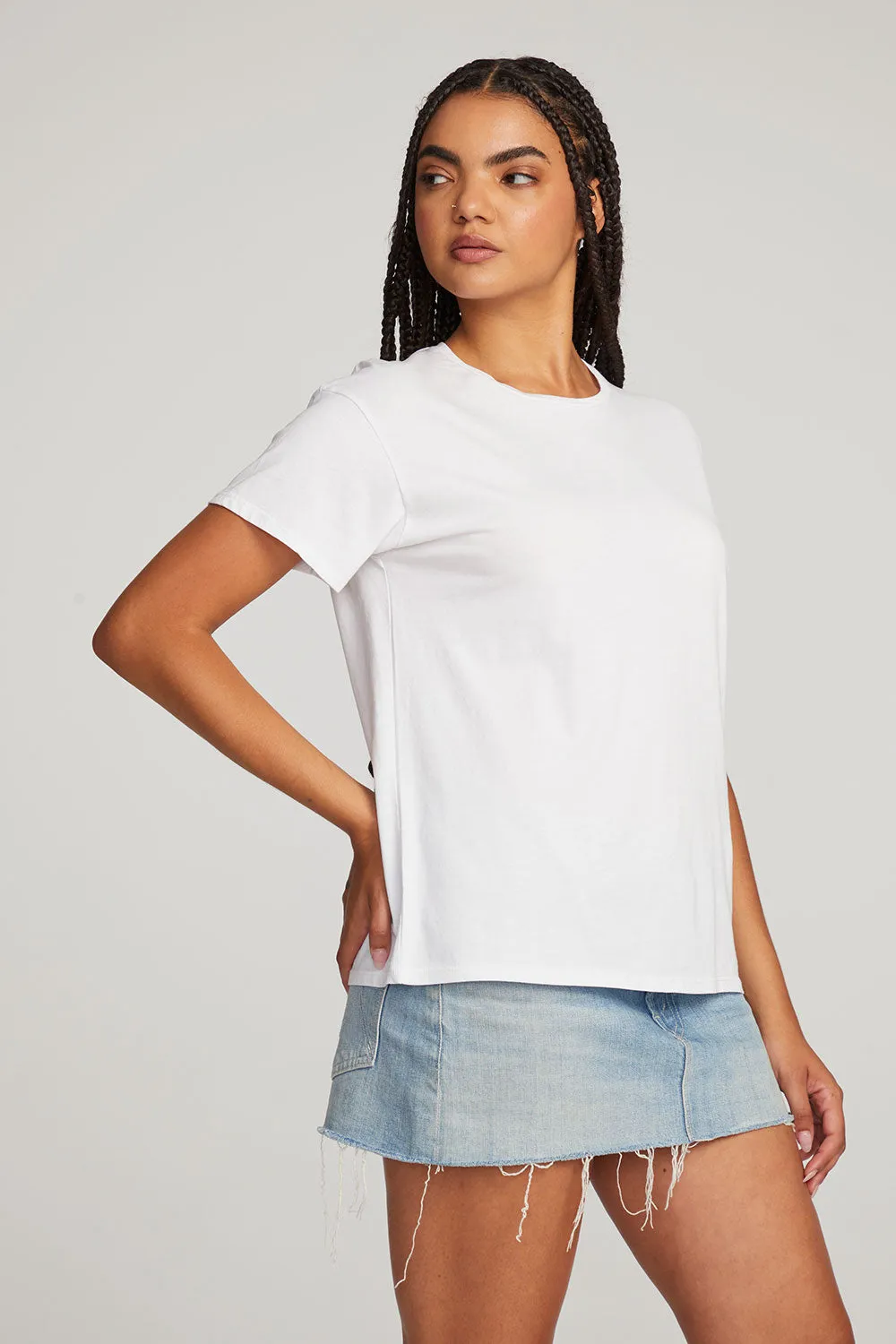 Everyday Essential White Crew Neck Tee