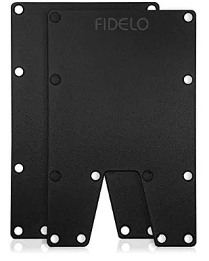 Fidelo Minimalist Wallet Faceplates Made of 7075 Aluminum and 3k Carbon Black