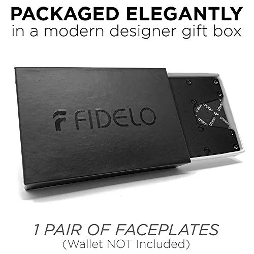 Fidelo Minimalist Wallet Faceplates Made of 7075 Aluminum and 3k Carbon Black