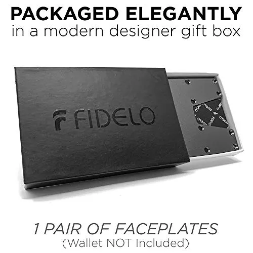 Fidelo Minimalist Wallet Faceplates Made of 7075 Not Included Gunmetal Grey