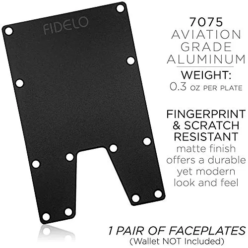 Fidelo Wallet Faceplates Aluminum Carbon Fiber Stealth Black