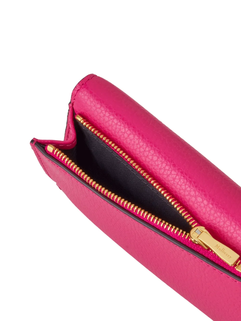 Folded Multi-Card Wallet Small Classic Grain (Mulberry Pink)