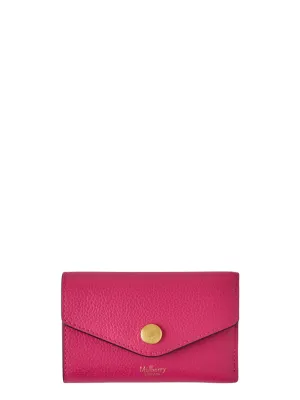 Folded Multi-Card Wallet Small Classic Grain (Mulberry Pink)