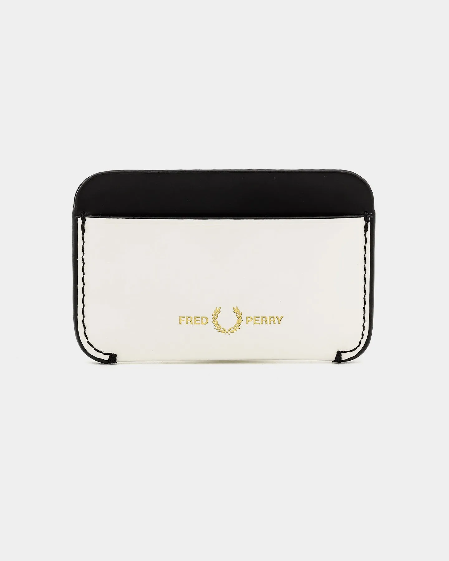 Fred Perry Contrast Matte Leather Card Holder White